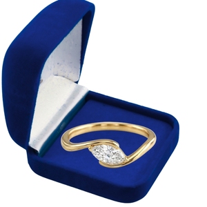 Bague en or jaune 9 carats certifiée IGI avec diamant de laboratoire 1 carat taille marquise fantaisie VS1 couleur F, bijoux fins pour femme, cadeau de mariage - Product Image 1
