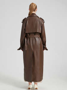 Abrigo Largo de Cuero Genuino Extra Largo, Nueva Llegada 2026 - Product Image 3