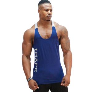 Camiseta de entrenamiento de gimnasio de algodón personalizada para hombre, camiseta de entrenamiento atlético, camiseta sin mangas para culturismo, chaleco muscular de talla grande - Product Image 1