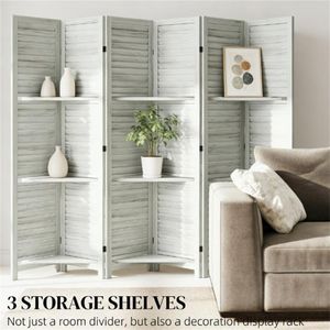 Biombo Plegable Blanco y Separador de Ambientes para Dormitorio - Product Image 5