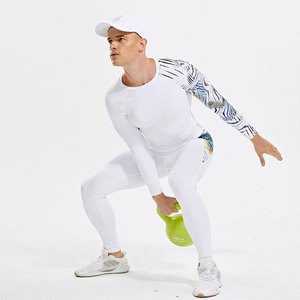 Conjunto de Ropa Deportiva de Compresión para Hombre, Traje Deportivo de Compresión, Ropa de Entrenamiento de Manga Larga - Product Image 4