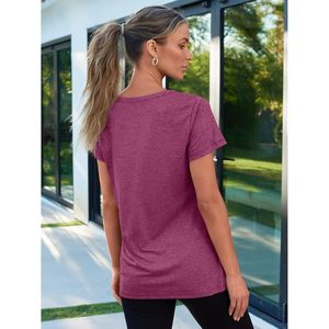 2025 femmes affaires décontracté basique T-Shirts coupe ample col rond manches courtes mignon tenue d'été en tailles XS et XXS - Product Image 3