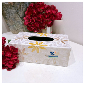 Caja de Pañuelos de Nácar, Fabricación Artesanal, Exportación al por Mayor, Vietnam - Product Image 1