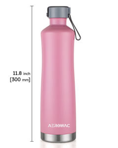 Dusty Rose <b>Pink</b> Vacuum Insulated Stainless Steel Water <b>Bottle</b> Hot Cold Beverage Reusable Flask Steel Base - Product Image 4