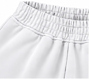 Index Apparel <b>Women's</b> <b>White</b> Terry <b>Shorts</b> With Elastic Waist And Pockets Casual Loose Fit Sportwear - Product Image 6