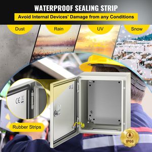 กล่องไฟฟ้า4X เหล็ก IP66 12x10x6นิ้วกันน้ำกันฝุ่นกลางแจ้ง/ในร่ม - Product Image 4
