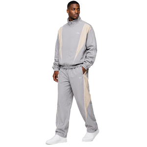 Manufacturer 100% Nylon <b>Waterproof</b> <b>Tracksuit</b> Custom Logo Color Block Windbreaker Reflective Piping Running Streetwear Suit OEM - Product Image 1