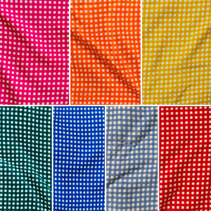 Trousse à crayons écologique en tissu à carreaux coloré faite à la main par Dolly Enterprises, fermeture éclair, rangement pour papeterie, lavable, pour maquillage - Product Image 5