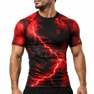 T-shirt de compression athlétique extensible et durable, respirant, anti-humidité, écologique et à séchage rapide pour la gym - Product Image 3
