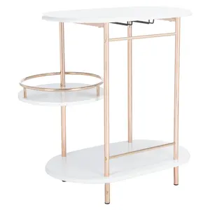 Carrito de servicio de metal de lujo hecho a mano, carrito de bar de metal hecho a mano de moda para hoteles, chapado, seguro, de Zahid Exports - Product Image 3