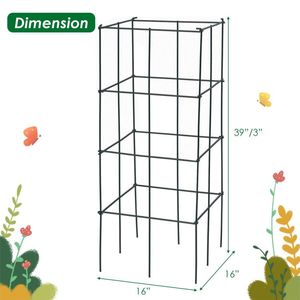 Lot de 4 treillis de jardin pour plantes grimpantes, pour clôtures et portails de fleurs et de légumes - Product Image 4