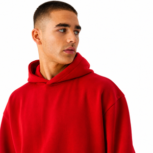 Conjunto Deportivo Rojo para Hombre con Capucha, Ecológico, 100% Algodón, de Longitud Completa, con Bolsillos Laterales, Ropa Casual de Invierno - Product Image 3