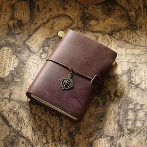 Cuadernos de Tapa Dura de Cuero Genuino, 100 Hojas Sueltas para Trabajo, Escritura, Estilo Vintage, Regalo Personalizado para Hombres - Product Image 1