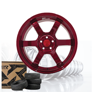 Jantes de voiture en alliage d'aluminium 3R CANDY RED JDM VOLK 17 pouces 5 trous 100 04115-V40 - Product Image 6