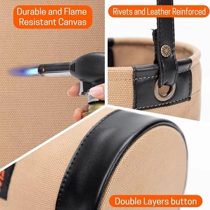 Heavy Duty Waterproof Canvas <b>Tool</b> Bucket <b>Bag</b> Foldable Shoulder Carry Outdoor Storage Organizer OEM ODM 200 lb Capacity 3 Year - Product Image 6