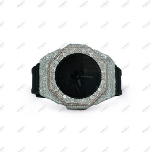 Montre à lunette sertie de diamants avec halo de flamme en diamant, montre-bracelet de mode haut de gamme, prix le plus bas jamais atteint - Product Image 3