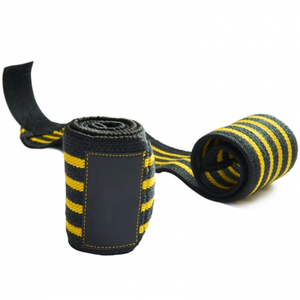 Support de poignet réglable en néoprène respirant antidérapant bleu noir avec fermeture auto-agrippante pour la musculation et l'entraînement de force unisexe - Product Image 5