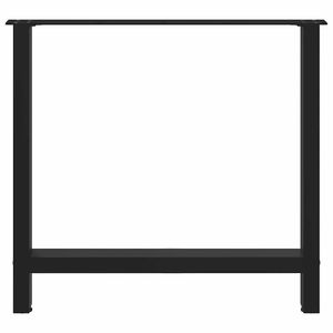 Ensemble de 2 pieds de table basse en acier noir thermolaqué, accessoires de meubles - Product Image 5