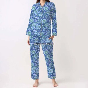 Ensemble en coton indien pour femmes imprimé à la main printemps/été Floral/caractère/lettre/motif/vacances/motif de cocotier - Product Image 6