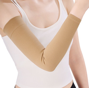 Manchon de compression sans couture pour sports d'hiver, bas de soutien lymphatique en Spandex élastique pour bras, idéal pour les soins quotidiens des femmes - Product Image 1