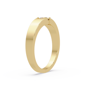 Anillo Solitario Moderno de Oro de 14K con Diamante Cultivado en Laboratorio de Corte Brillante Redondo, Anillo de Compromiso para Hombre, Anillos de Boda, Joyería al por Mayor - Product Image 4