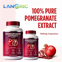Capsules d'extrait de grenade Lanoric en marque privée OEM 500 mg, complément alimentaire, capsules de grenade pour adultes