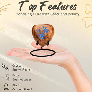 Luxury Wooden Cremation Urn with Velvet Interior Solid Pine Wooden Ashes Urn by AYAANS - Product Image 3