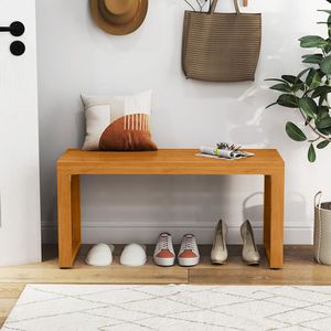 Sofá de Patio de Madera de Acacia de 36 Pulgadas con Diseño de Listones - Product Image 2