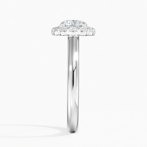 BOJ <b>Ring</b> 0111 Round Cut 925 <b>Silver</b> Lotus Flower Prong Setting <b>Solitaire</b> Diamond <b>Ring</b> 2ct D Color VVS1 Moissanite GRA Certified - Product Image 3