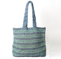 Sac à main tendance 2026 en macramé fait main pour femme, style bohème vintage, en raphia naturel, écologique, durable et léger avec bouton