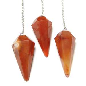 Gemstone RED CARNELIAN Dowsing Pendulum Wholesale Natural Stone Pendulums for Sale Buy Online From Amayra <b>Crystals</b> Exports India - Product Image 2