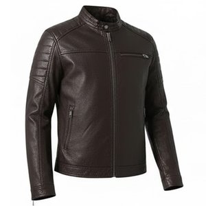Veste en cuir marron personnalisée avec logo pour hommes, vestes classiques en cuir pour hommes, vêtements d'extérieur, vestes d'hiver de haute qualité, style Highstreet - Product Image 4