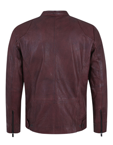 Hot Selling Men's Slim High Street Leather Jacket with Stand Collar Canvas Fabric Front Logo Winter Streetwear - Product Image 5