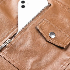 Trendy Men Leather Winter Jacket With Soft Lining Durable Material Ideal For Streetwear Daily Outfits And Stylish Look - Product Image 5