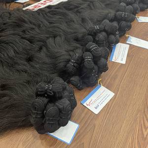 Extension de cheveux à trame noire naturelle droite et ondulée de super qualité et fermeture assortie avec 100% de cheveux bruts vierges bruts - Product Image 3