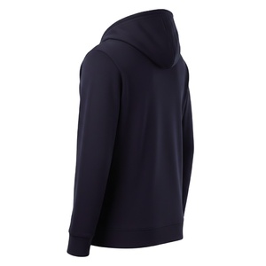 <b>Plain</b> Navy Blue Pullover <b>Hoodie</b>, Unisex Long Sleeve Hooded Sweatshirt for Wholesale - Product Image 2