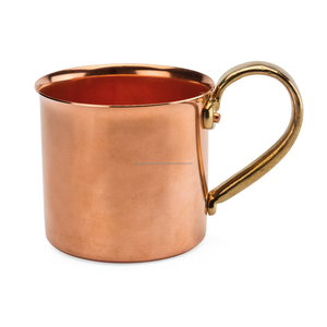 Taza de cobre martillada de alta calidad con asa y acabado pulido para beber y uso en la cocina, taza de cobre a prueba de fugas - Product Image 6
