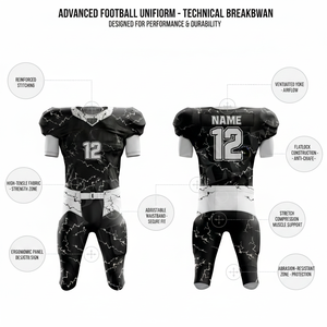 New Arrival Trendy Protective Team Name Number Football Uniform Jersey Pants Sports Set Professional Teamwear For Athletic Kit - Product Image 2