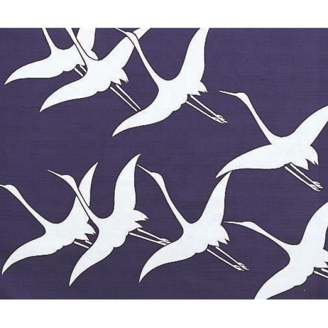 1403 Furoshiki เครน mihaba สีม่วง