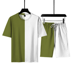 T-shirt et short pour homme, style col rond, impression par sublimation, design magnifique, tissu polyester personnalisé 200 GSM - Product Image 5