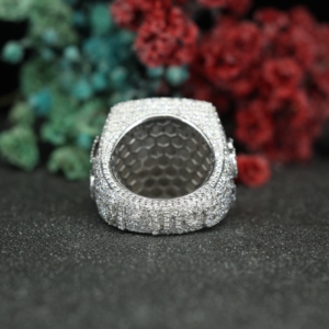 Best Selling Miami Hip Hop <b>Rings</b> 925 Sterling Silver Round Brilliant Cut Moissanite <b>Ring</b> <b>for</b> <b>Men</b> - Product Image 3