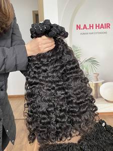 Vente en gros de mèches de cheveux bouclés en dentelle douce 5x5 HD Afro Loose Deep Wave Natural Wave, livraison rapide, cheveux vierges vietnamiens Remy, fermeture, mèches de cheveux bouclés, pas cher - Product Image 2