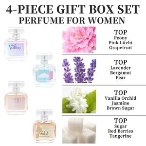Set Regalo di 4 Profumi da Donna Eau De Parfum Lunga Durata 4 Fragranze per Vacanze Appuntamenti Vita Quotidiana Feste 30ml/Bottiglia Modello - Product Image 3