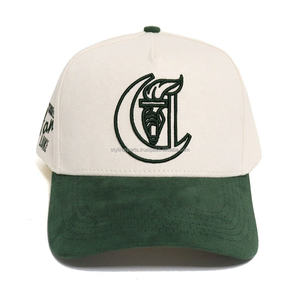 High Quality Customizable 5-Panel Baseball Cap Men Adjustable Cotton <b>Frame</b> Embroidered Logo American Fabric OEM Manufacturer - Product Image 2