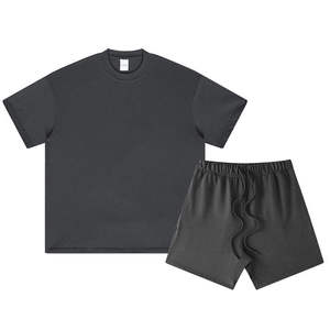 100% Cotton Breathable Shirts & Shorts <b>Set</b> for Men's Fashion Wear 100% Cotton Printed Logo T Shirts <b>Sets</b> Manufacture in pakistan - Product Image 3