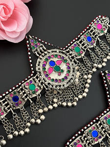 สร้อยคอทองแดงทำมือแบบดั้งเดิมของชาวอัฟกัน สไตล์วินเทจ ชนเผ่า โบฮีเมียน สำหรับผู้หญิง งานปาร์ตี้ เครื่องประดับแฟชั่น - Product Image 5