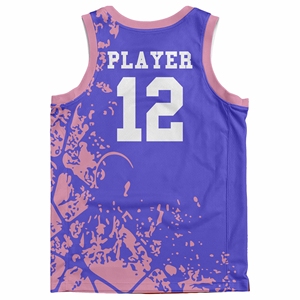 ชุดบาสเก็ตบอลพิมพ์ลายแบบซับลิเมชั่นตามสั่ง กำลังเป็นที่นิยม ดีไซน์ไล่เฉดสี เสื้อและกางเกงขาสั้น ระบายอากาศได้ดี ป้องกันรังสียูวี ผ้าตาข่าย สำหรับทีม - Product Image 3