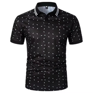 Camisa Casual de Manga Corta para Hombre, Cuello Alto, Verano, 100% Algodón Satinado, ODM, Secado Rápido, Transpirable - Product Image 1