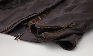 Veste en cuir véritable pour homme, noire, élégante, hiver 2026, imperméable, respirante, toutes tailles, logo personnalisé, fermeture éclair, marque privée - Product Image 3