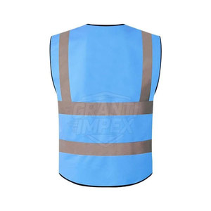 Gilet de sécurité haute visibilité en tissu respirant et imperméable, classe 2 ANSI, avec bande réfléchissante pour travaux de construction en extérieur - Product Image 3
